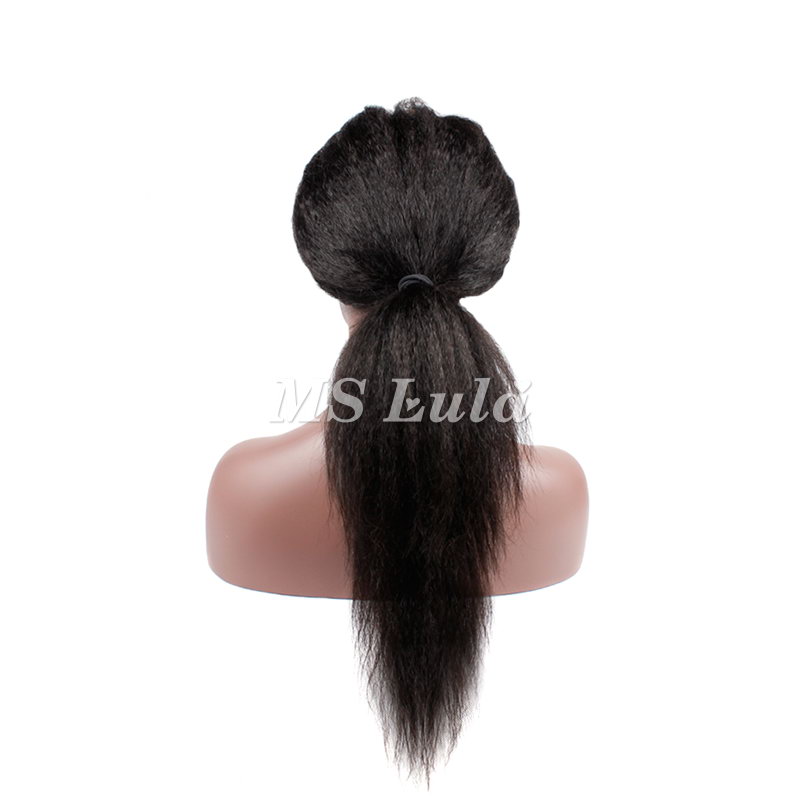 Virgin Hair Kinky Straight 360 Transparent Lace Frontal Closure 22.5x4x2 With Adjustable Strap - 图片 4